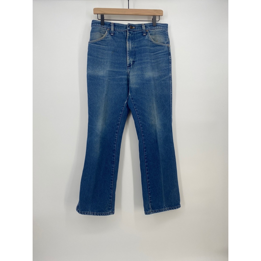 Rustler Vintage Jeans 33x30 Blue Good Straight Leg 87620 Made in USA Denim